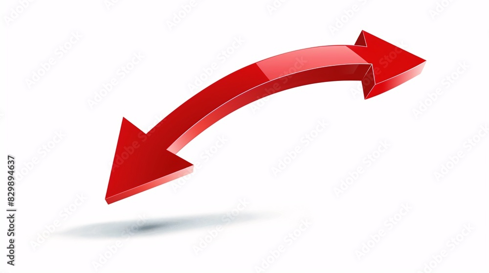 Growing business arrow on white background Growing business arrow on white background