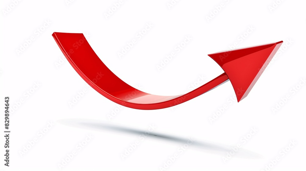 Growing business arrow on white background Growing business arrow on white background