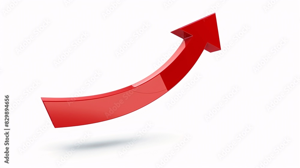 Growing business arrow on white background Growing business arrow on white background