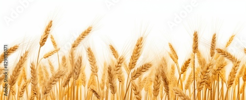 A close-up of a golden wheat field, with each stalk swaying gently in the breeze.
