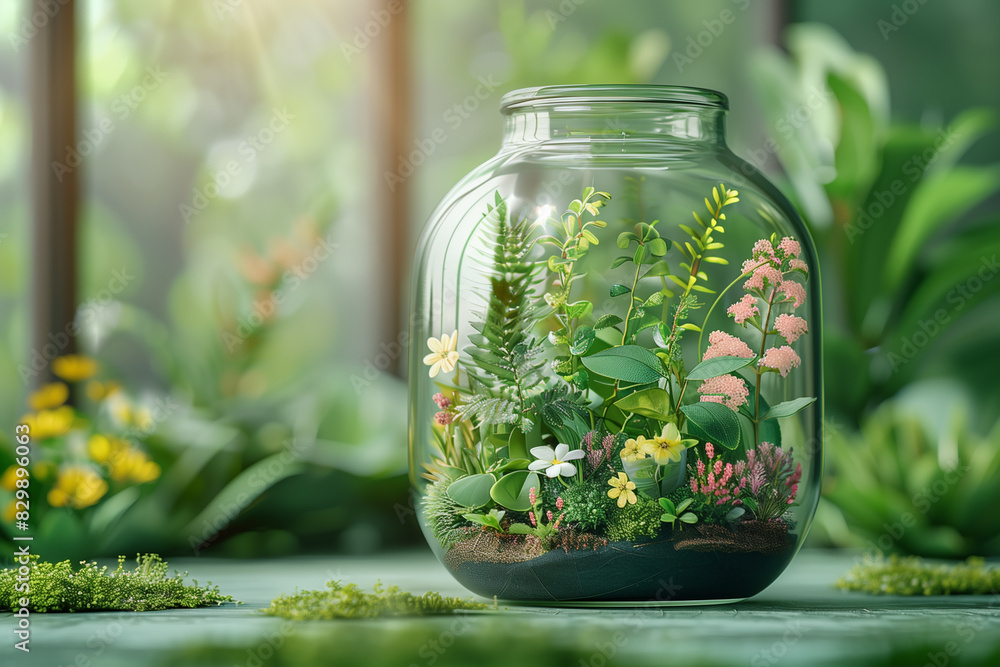 Eco concept, art creative about ecology, 3d render Eco concept, art creative about ecology, 3d render