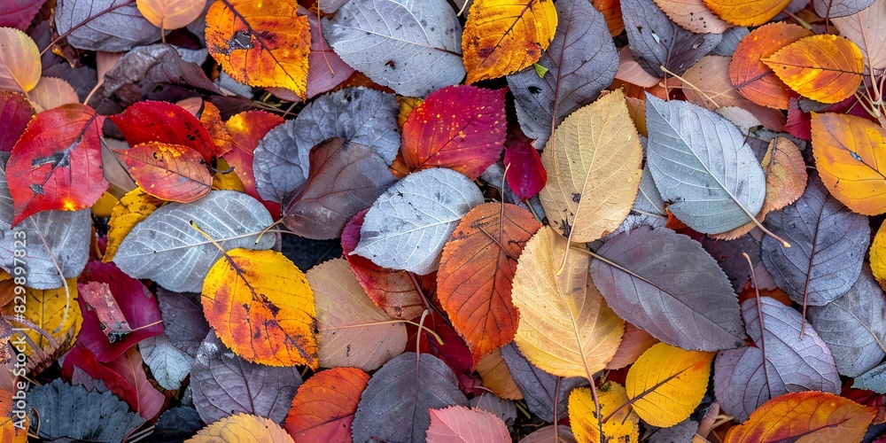 Colorful autumn leaves on the ground. Colorful autumn leaves on the ground.