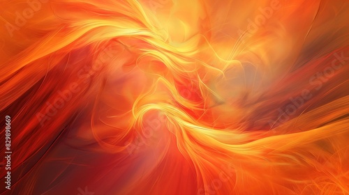 calming abstract firestorm background rhythms in orange and red