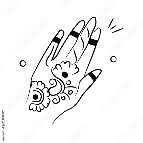 Get this carefully designed icon of mehndi design