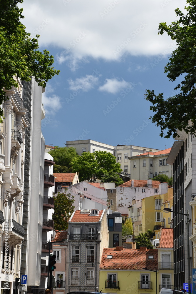 Naklejka premium Lisbon Portugal with incredible buildings and landmarks.