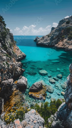 Beautiful beach views in Greece, Clean and beautiful, which in Generate AI