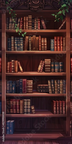 Wallpaper Mural A book shelf background Torontodigital.ca