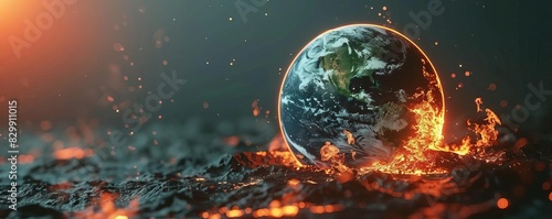 A unique depiction of global warmings impact on the planet