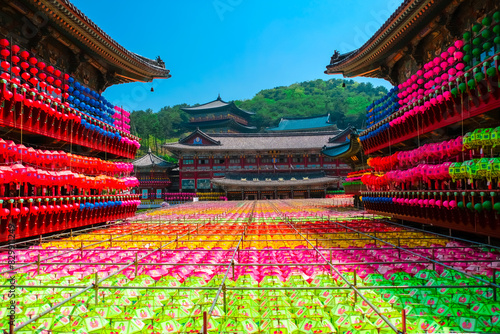 Canvas Print View of beautiful Korea temple