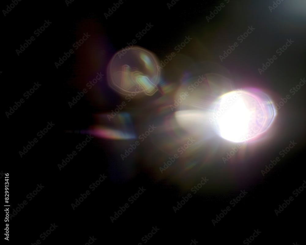 A few light leaks of lens flare on black background A few light leaks of lens flare on black background