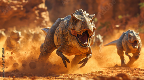 Fototapeta Naklejka Na Ścianę i Meble -  tyrannosaurus rex dinosaur 3d render