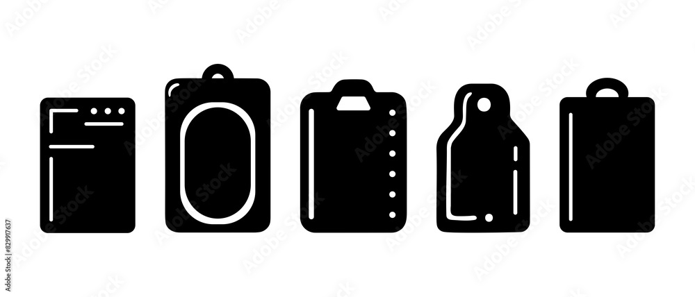 Cutting Board, Chopping Board silhouette black filled vector Illustration icon. Cutting Board, Chopping Board silhouette black filled vector Illustration icon.
