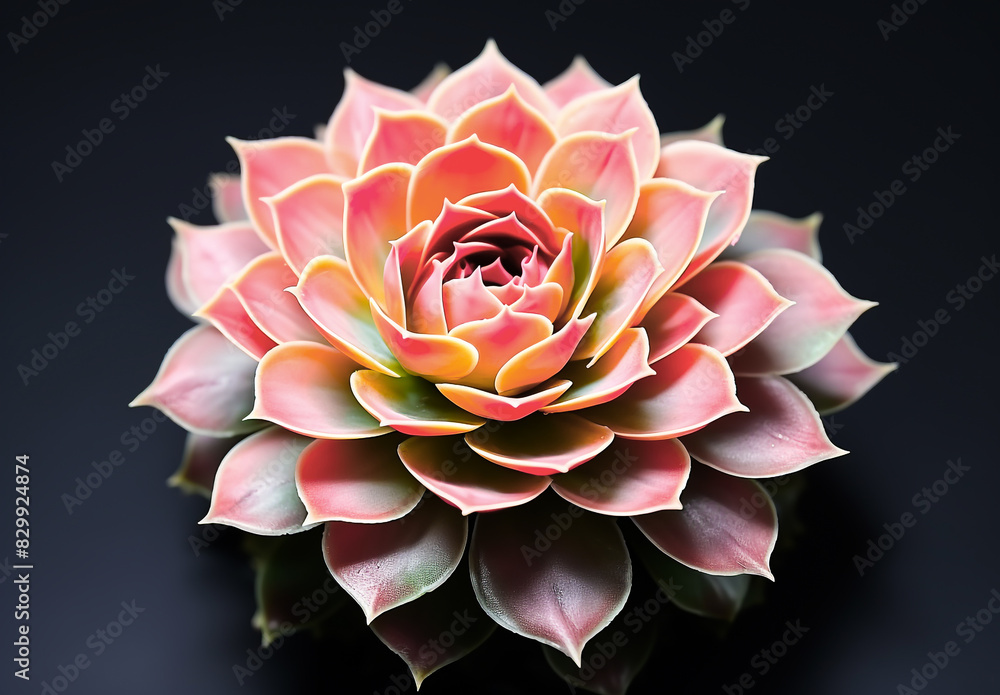 Echeveria elegan isolated on dark background. Spring and succulent plants Echeveria elegan isolated on dark background. Spring and succulent plants