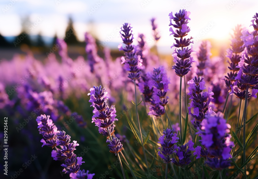 Obraz premium Lavenders in a field of light and color