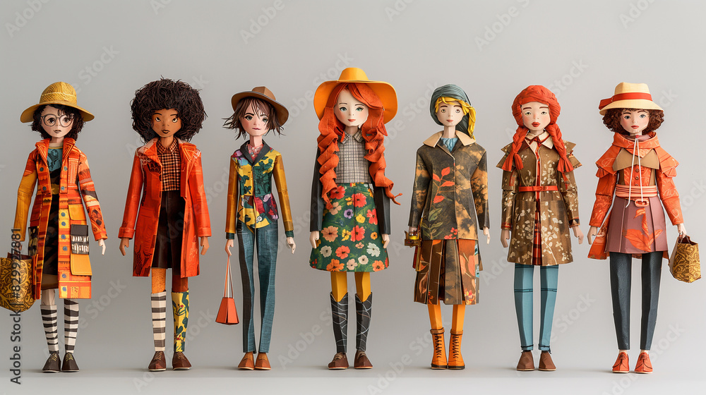Fototapeta premium paper doll
