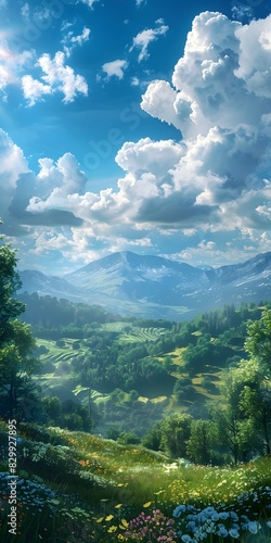 Fantasy landscape illustration photo