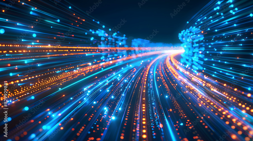 Data connection speed lines technology abstract background. Generative AI. Data connection speed lines technology abstract background. Generative AI.