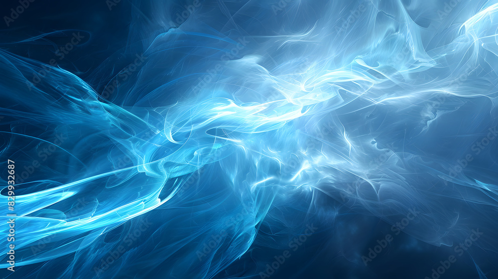 Ethereal blue abstract wallpaper background. Generative AI. Ethereal blue abstract wallpaper background. Generative AI.