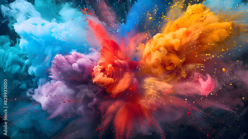 Exploding Color. Generative AI. Exploding Color. Generative AI.