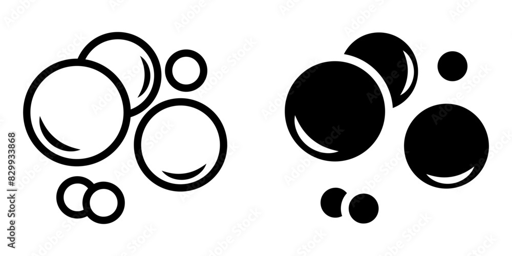 bubble Icon Symbol isolated white background. vector illustration. color editable. bubble Icon Symbol isolated white background. vector illustration. color editable.