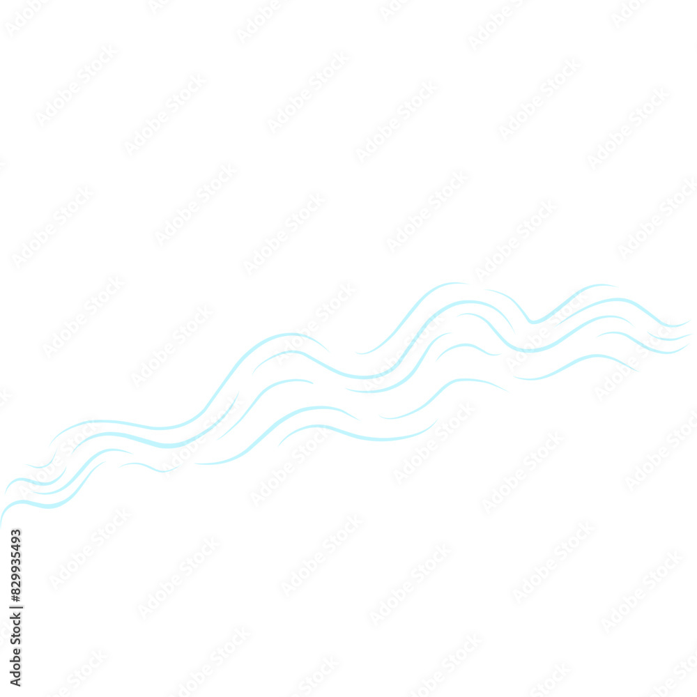 Illustration of Cold Wind Blowing Illustration of Cold Wind Blowing