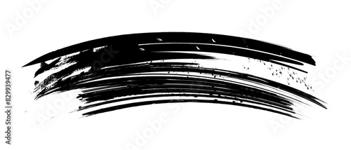 Isolated Brush Stroke Swipe Complex Vector Paint Brush Banner on Transparent Background