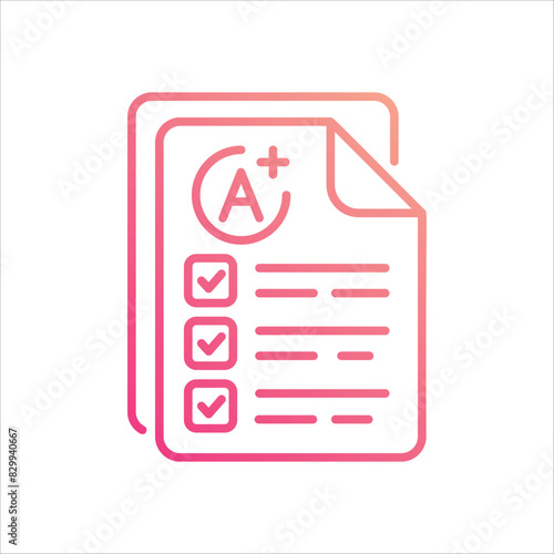 Report Card vector icon