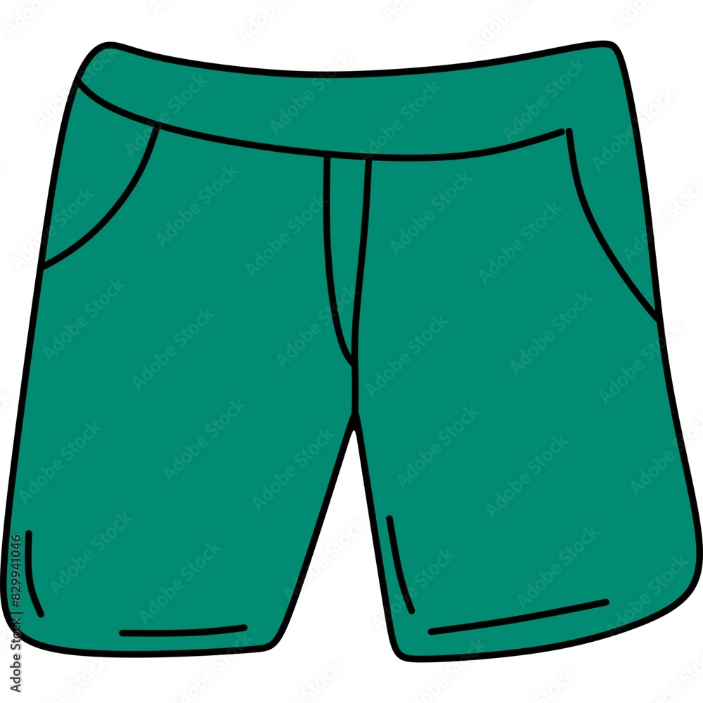 Men Short Pants Illustration Men Short Pants Illustration
