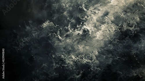 mysterious black background with subtle dark textures moody abstract digital art