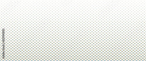Blended  doodle pride heart on white for pattern and background, halftone effect, PRIDE month  background
