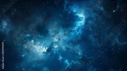 mystical night sky with smoky stars and celestial wonders abstract background photo