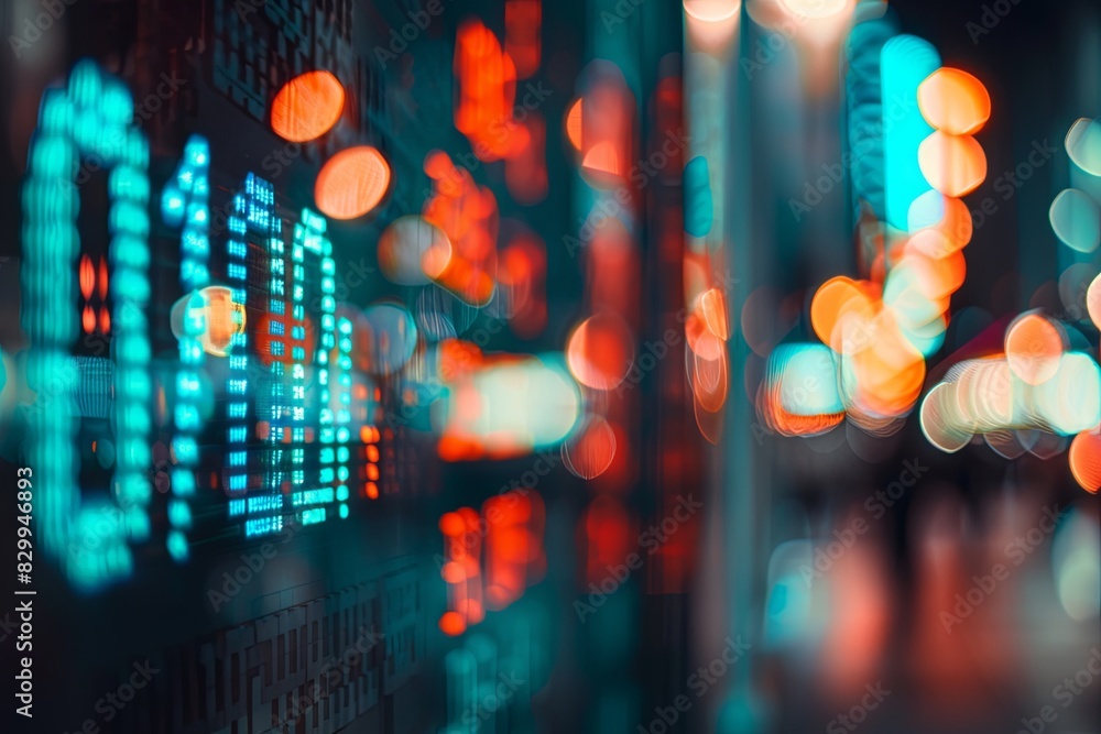 stock market charts and numbers on a digital display, with a blurred background. stock market charts and numbers on a digital display, with a blurred background.