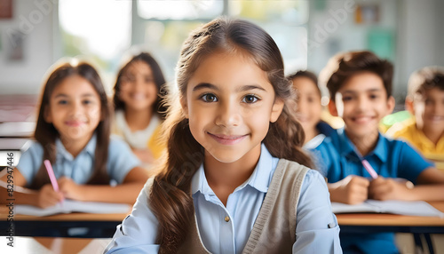 Students in class at school