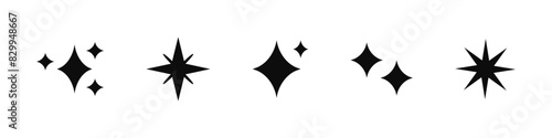 Sparcle star vector icons. Stars sparcling element icon set.