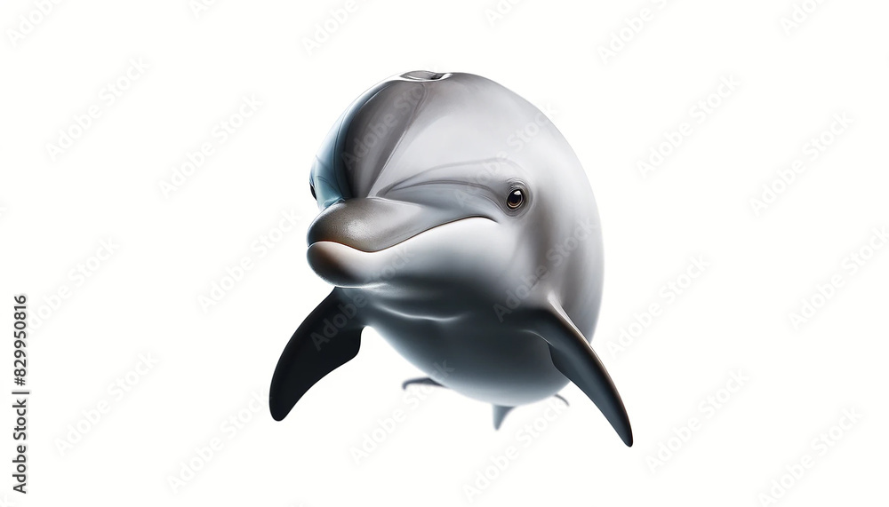 Fototapeta premium Dolphin isolated on white background