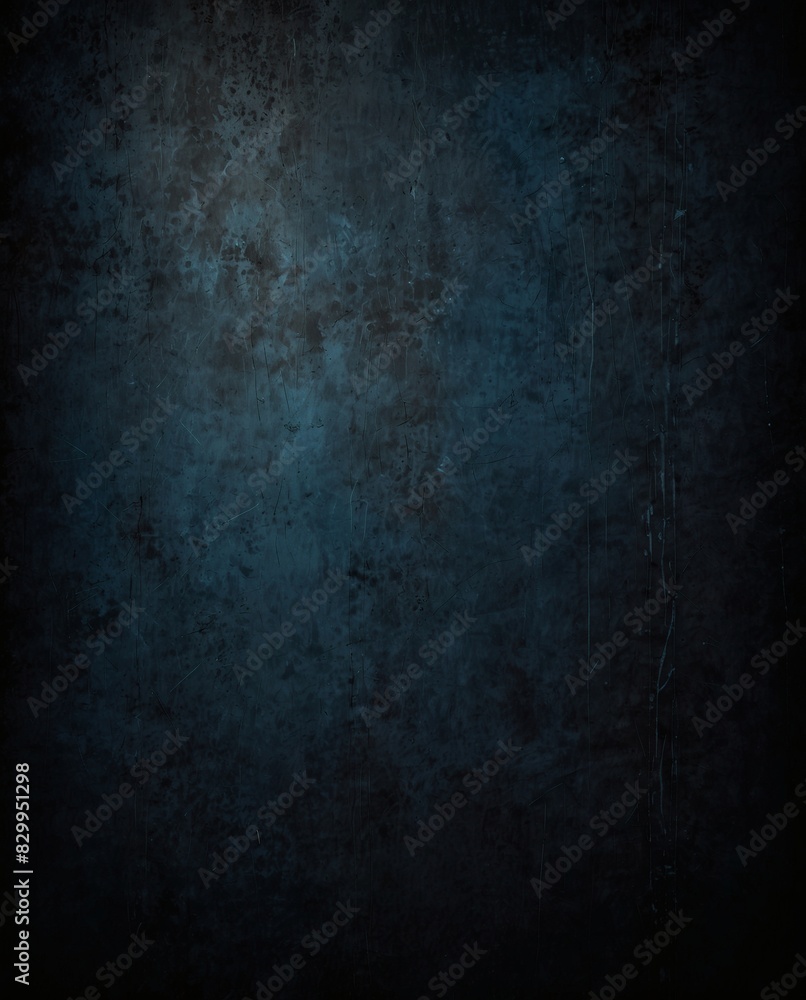 Sophisticated deep sapphire blue background with charcoal shadow edges and distressed vintage texture
