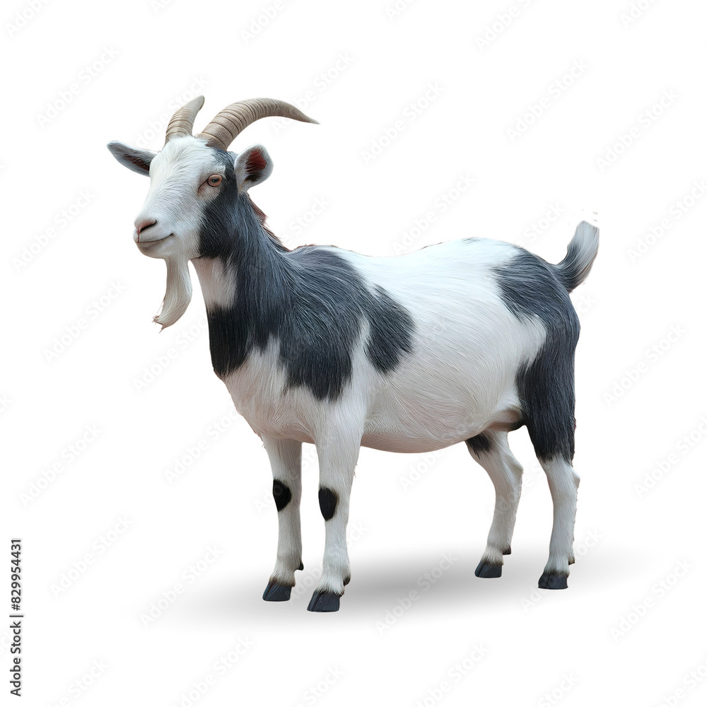 3d realistic Horn Goat on transparent background, best islamic festival eid al adha goat 3d realistic Horn Goat on transparent background, best islamic festival eid al adha goat