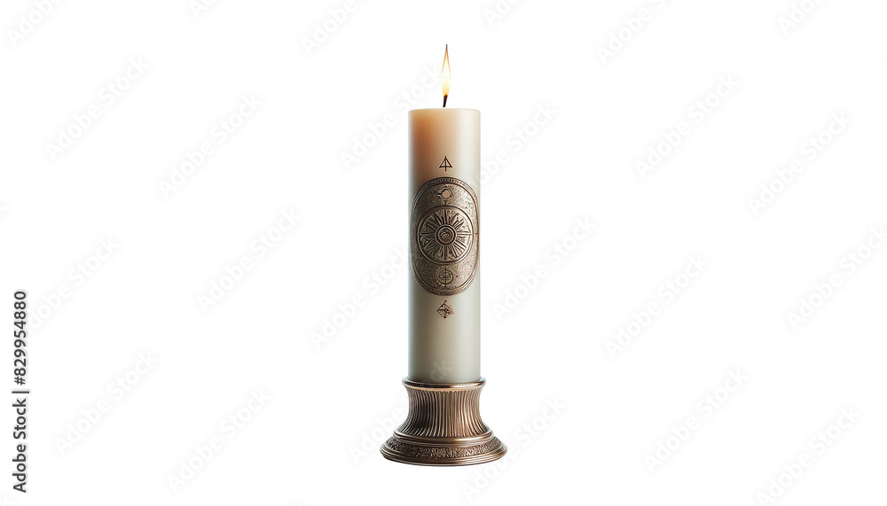 magician's candle isolated on a white background