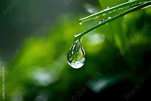 water drop on leaf