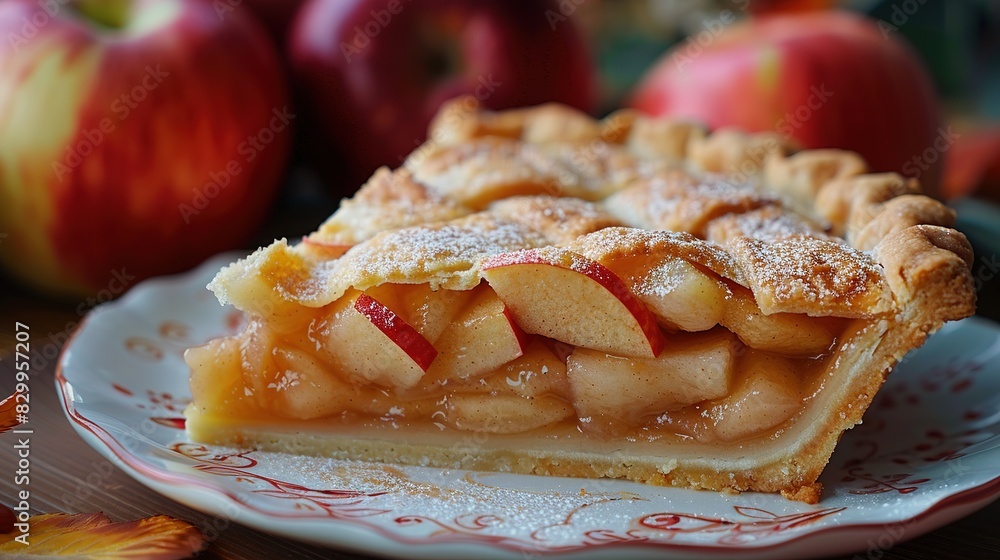 Homemade autumn apple pies, top view table scene with a rustic wood background Homemade autumn apple pies, top view table scene with a rustic wood background