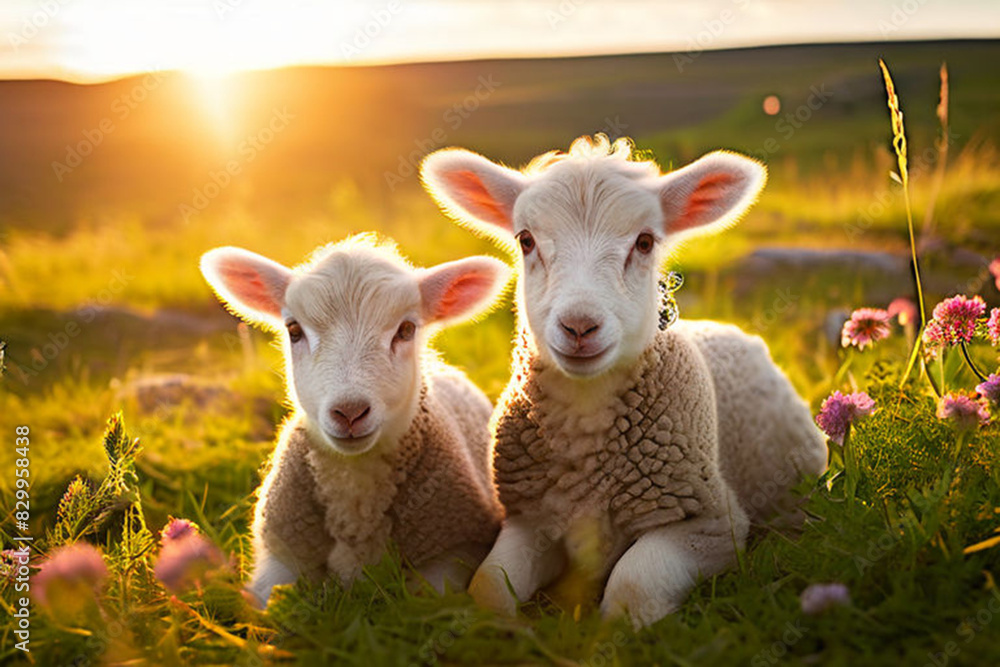 sheep in the meadow sheep in the meadow