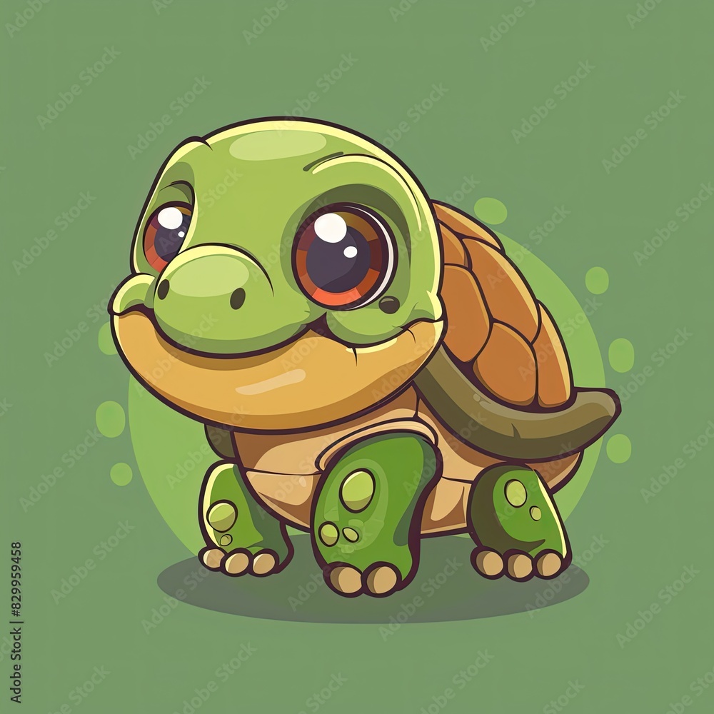 Fototapeta premium Tiny baby tortoise smiling