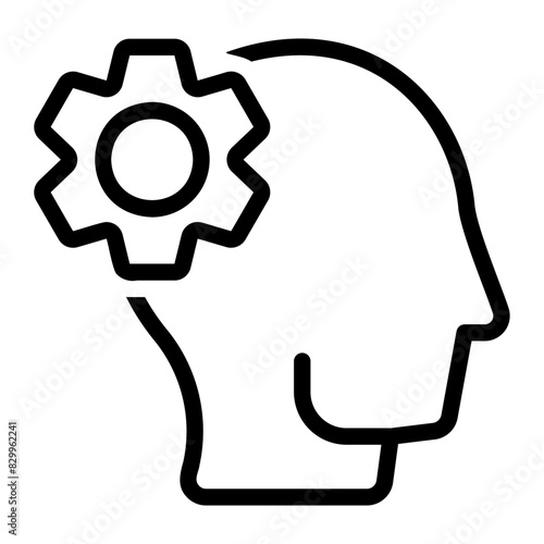 critical thinking line icon
