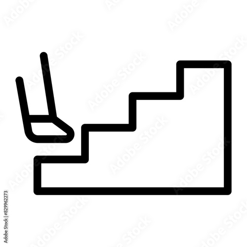 first step line icon