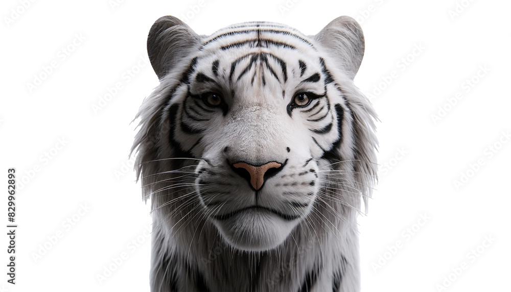 White tiger isolated on a white background White tiger isolated on a white background