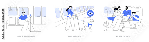 Accessible city isolated cartoon vector illustrations se