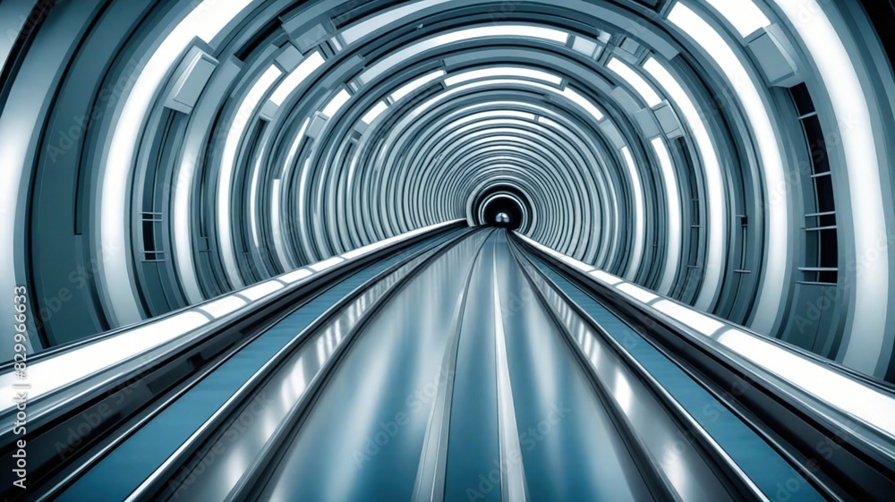 Obraz premium moving escalator in the airport