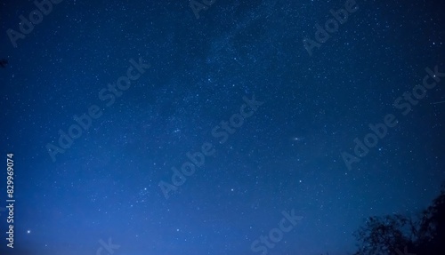 Blue background with stars and sky view