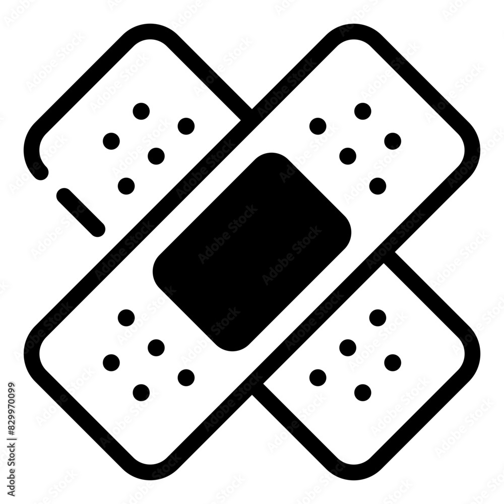 Medical Plaster Band Aid Line Icon Symbol Medical Plaster Band Aid Line Icon Symbol