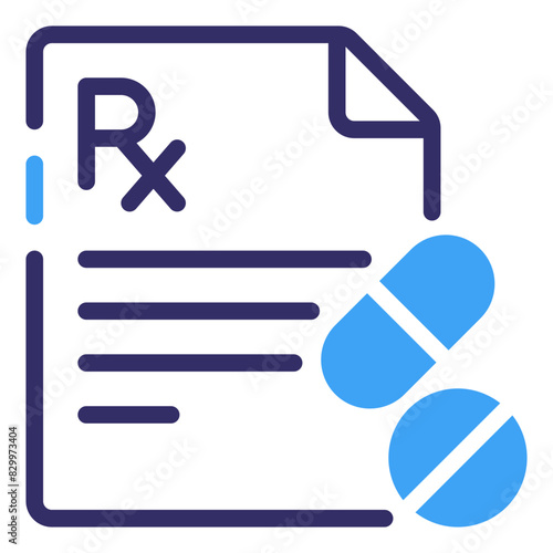 Medical Prescription Line Icon Symbol